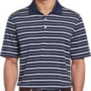 Walter Hagen Men's Fairway Navy Stripe Golf Polo